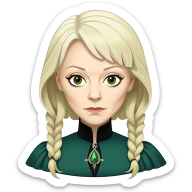 Helen McCrory is Narcissa Malfoy in harry potter, middle aged woman sticker