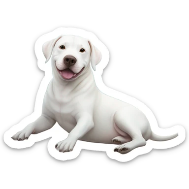 One beluga whale next to one white pitbull sticker