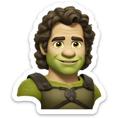 Shrek as Henry Cavill sticker