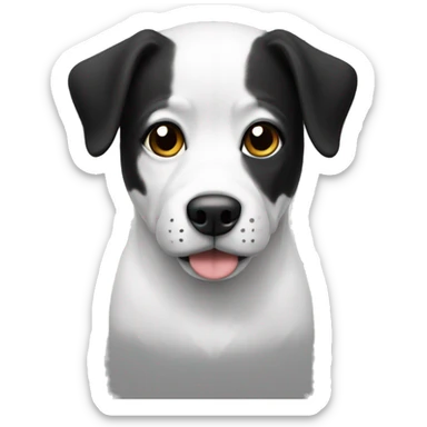 Dog white and black sticker