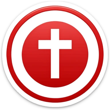 Front-facing medical cross symbol inside a simple circle, minimal line-art, clean modern style, straight angle, simple outlines, no background, transparent, represents “health / medical challenges / difficulty sticker