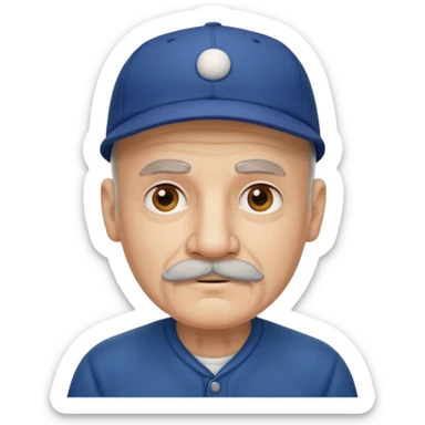 viejo pelon bigote gorra beisbol N sticker