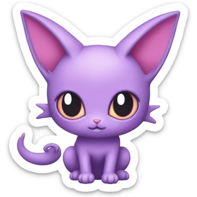 Kawaii Chibi Mew-Espeon-Pokémon full body sticker