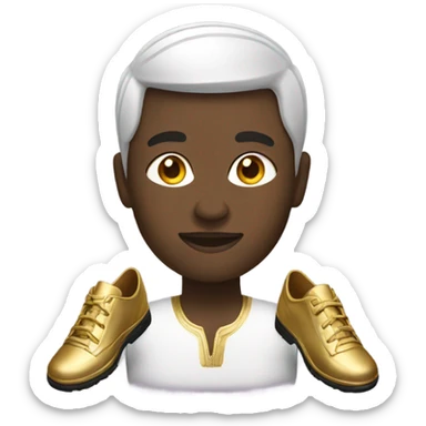 Nigerian with gold shoes sticker
