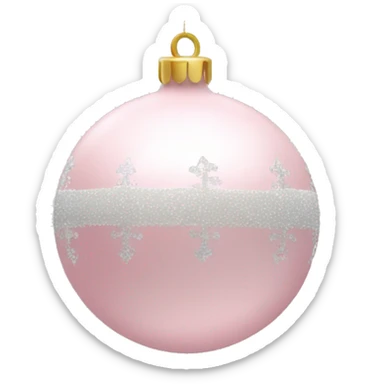 Light Pink Christmas bauble sticker
