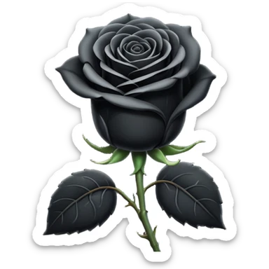 Rosa negra sticker