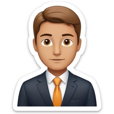 ceo confidently wears smart business attire sticker