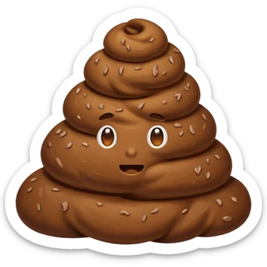 poop with no face sticker
