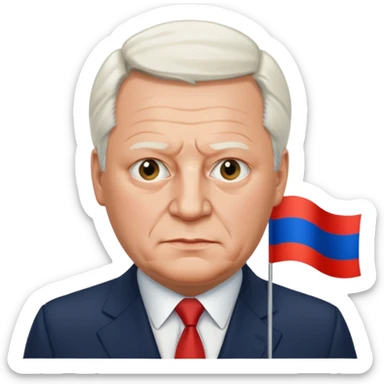 Boris Eltsin and Russian flag sticker