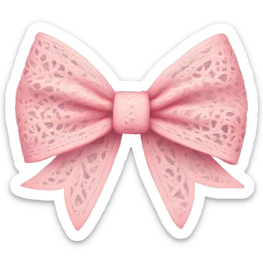 lace pink bow sticker
