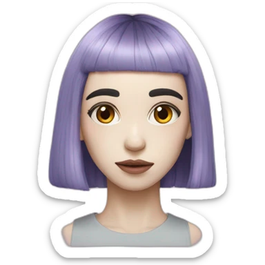 grimes-with-bob-haircut sticker