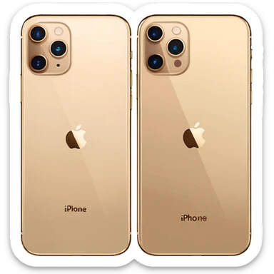 Gold iPhone 16 Pro Max, front and rear view sticker