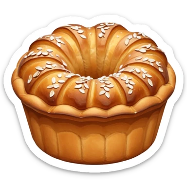 French kougelhopf with almonds on the top sticker