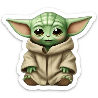 baby yoda it's fine meme sticker
