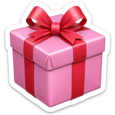 Pink present emoji small sticker