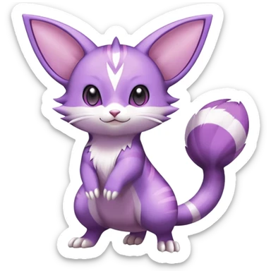Shiny Furret-Purrloin-Espeon-Hybrid (Full body) sticker