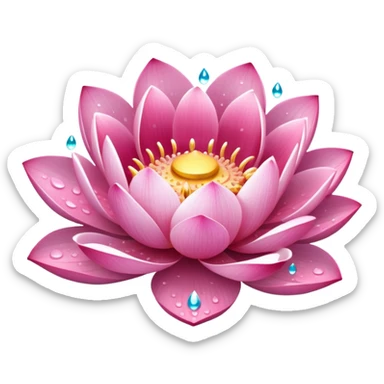 lotus flower with sparkles sticker
