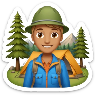 People who are going camping should wear a camping outfit sticker