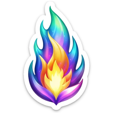 Shiny Iridescent Epic Sparkly Aurora NFlame sticker