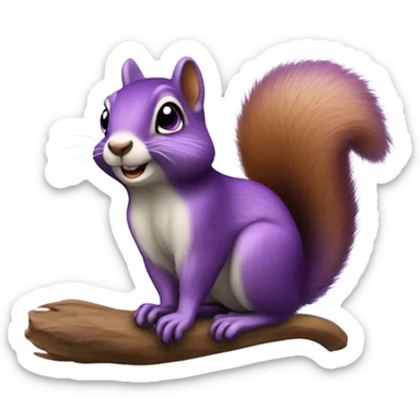 purple squirrel sticker