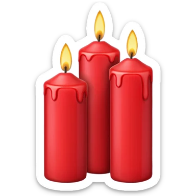 red candles sticker