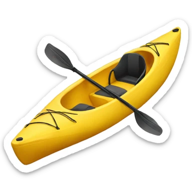 Yellow kayak  sticker