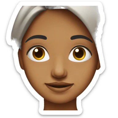 Indian girl,  fair, straight hairs, sticker