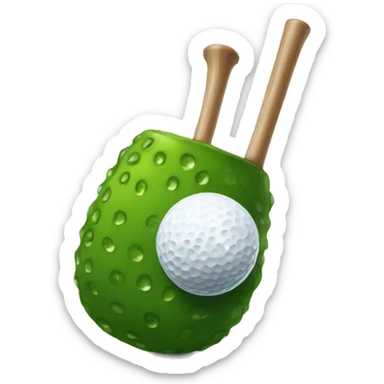 Golfing pickle  sticker