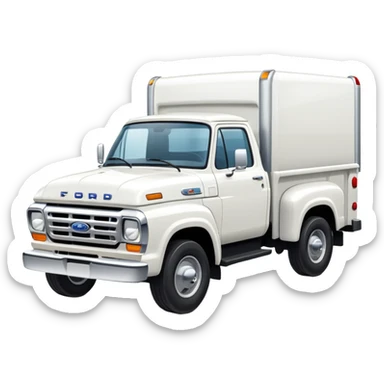 White Ford Truck sticker