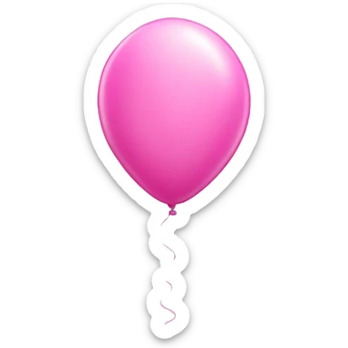 pink balloon shaped like the 1 sticker