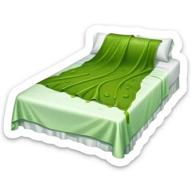 Pickles jar leaked on bedsheet sticker