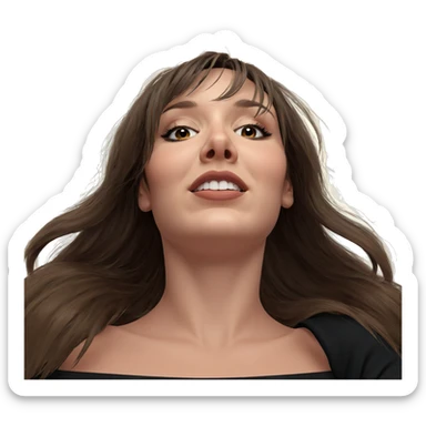 realistic portrait of a girl sticker