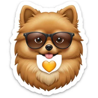 Pomeranian going on holiday sticker