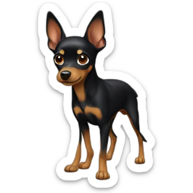Black Miniature pincher sticker
