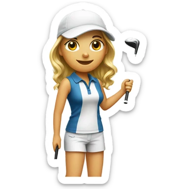 Golf girl sticker