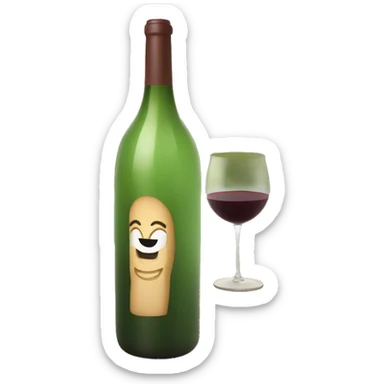 Xxl wine bottle sticker