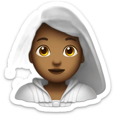 angel with hood with halo sticker