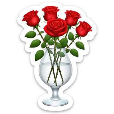 Roses in vase sticker