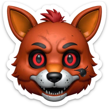 The head of Foxy of five nights at Freddy sticker