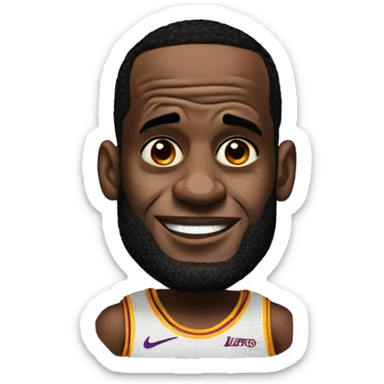 Lebron James big forehead  sticker