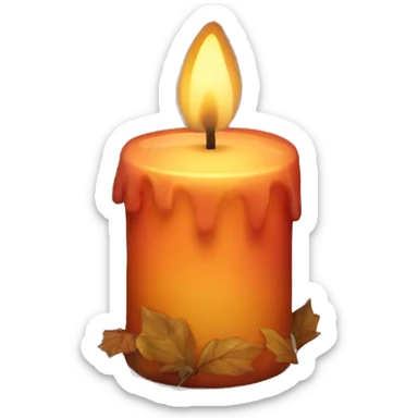 Autumn candle sticker