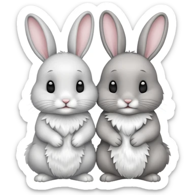 two rabbits colllobrating sticker