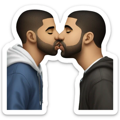 drake kissing drake kissing drake kissing drake sticker