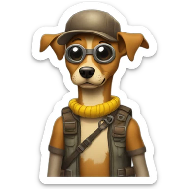Post-apocalyptic fiction; catdog; cartoon; sticker