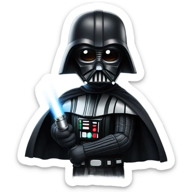 darth vader with a lightsaber  sticker