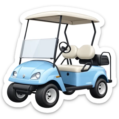 baby blue golf cart sticker