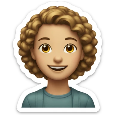 smiling girl portrait indoors sticker