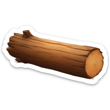 wooden log sticker