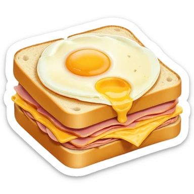 ham egg and cheese sandwich with the egg inside the sandwich not on top sticker