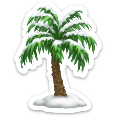 Snow Palm Tree sticker
